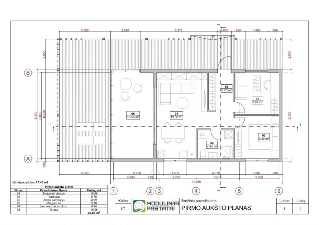 Namelis 50 m² Nr. 8 – planas
